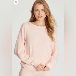 Wildfox Basics Baggy Beach Jumper - Pink Salt xs